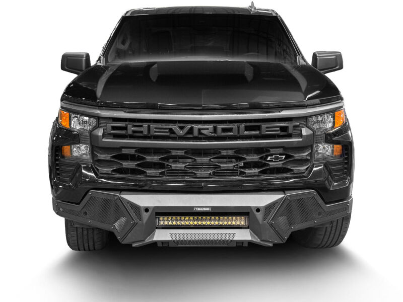 GMC Sierra 1500 Bumper - Front - Go Rhino - Element with Fixed Lightbar Mount - Textured Black - `22-`26